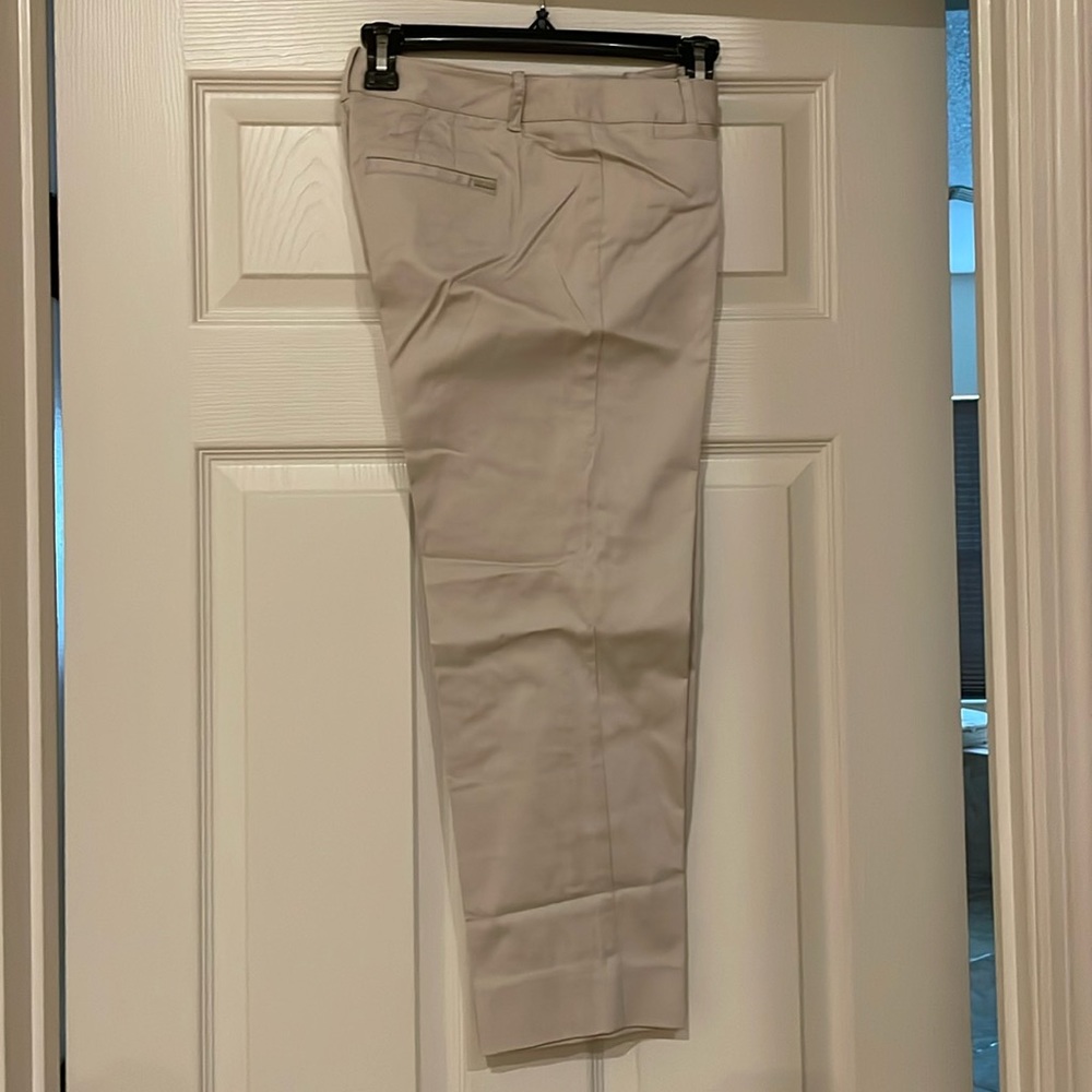 Satin pants slim crop